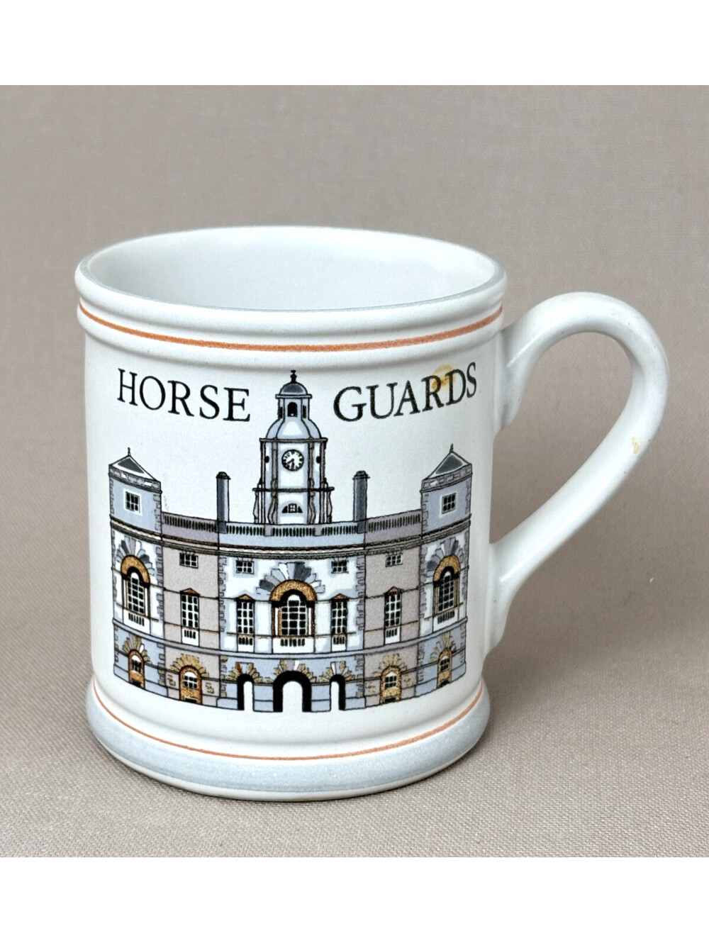 Vintage Denby Stoneware Horse Guards Mug West Facade London England Coffee Cup
